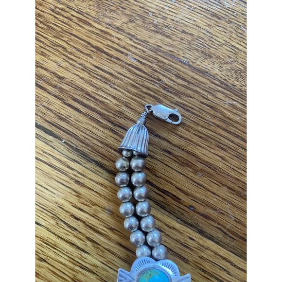 Southwest Traditions Liberty Wrist Watch Sterling Silver Beads With Turquoise